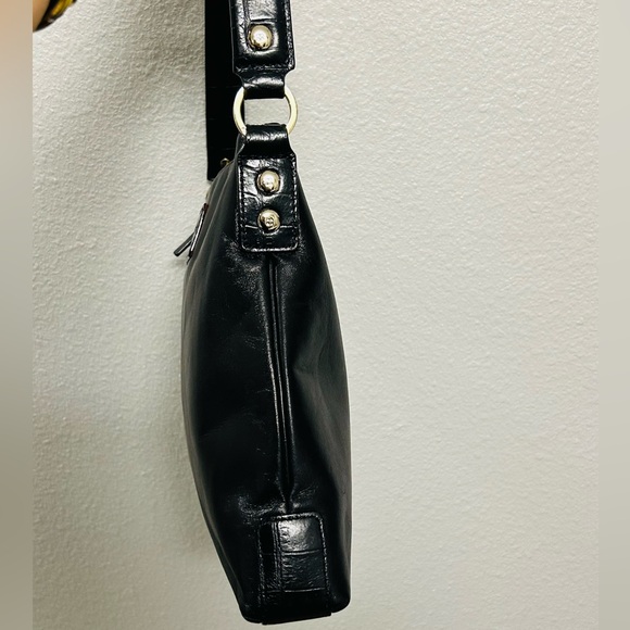 Kate Spade Black Leather and Croc Material Shoulder Bag NEW - Picture 5 of 7